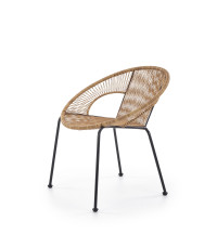 BARI fotel rattanowy naturalny / czarny (1p1szt)