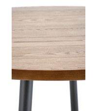 BARRY stół okrągły, blat - orzechowy, nogi - czarny (1p1szt)