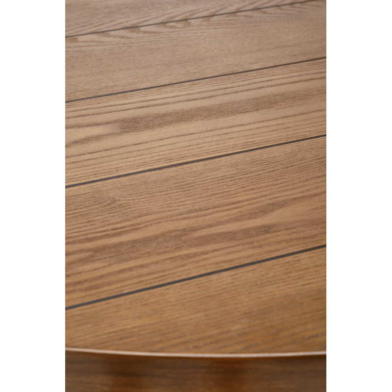 BARRY stół okrągły, blat - orzechowy, nogi - czarny (1p1szt)