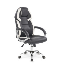 BARTON fotel gabinetowy czarno-biały