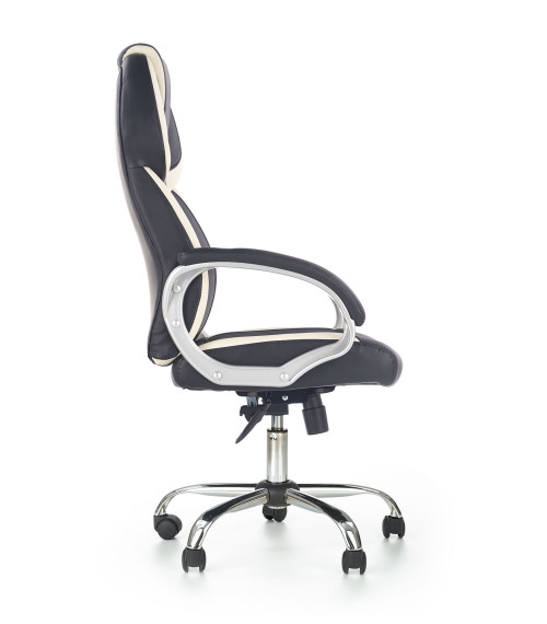 BARTON fotel gabinetowy czarno-biały