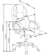 BARTON fotel gabinetowy czarno-biały
