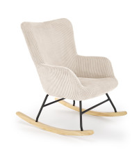 BELMIRO fotel wypoczynkowy z funkcją kołyski, kremowy (1p1szt)