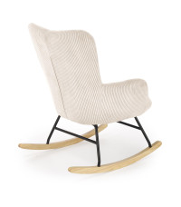 BELMIRO fotel wypoczynkowy z funkcją kołyski, kremowy (1p1szt)