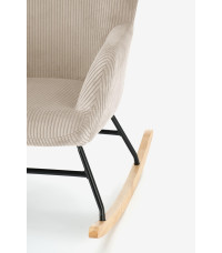 BELMIRO fotel wypoczynkowy z funkcją kołyski, kremowy (1p1szt)