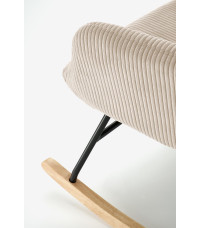 BELMIRO fotel wypoczynkowy z funkcją kołyski, kremowy (1p1szt)