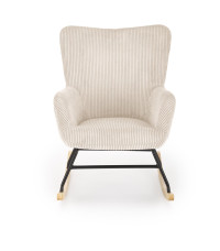 BELMIRO fotel wypoczynkowy z funkcją kołyski, kremowy (1p1szt)