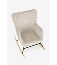 BELMIRO fotel wypoczynkowy z funkcją kołyski, kremowy (1p1szt)