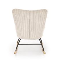 BELMIRO fotel wypoczynkowy z funkcją kołyski, kremowy (1p1szt)