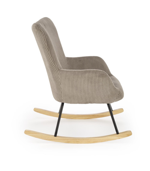 BELMIRO fotel wypoczynkowy z funkcją kołyski, popielaty (1p1szt)