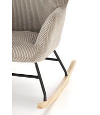 BELMIRO fotel wypoczynkowy z funkcją kołyski, popielaty (1p1szt)