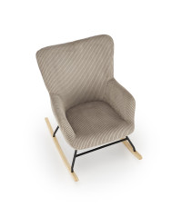 BELMIRO fotel wypoczynkowy z funkcją kołyski, popielaty (1p1szt)