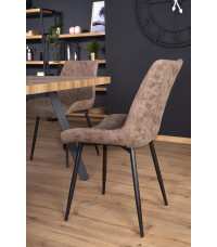 BERLIN stół rozkładany 140-180 cm, blat - orzechowy, stelaż - czarny (2p1szt)