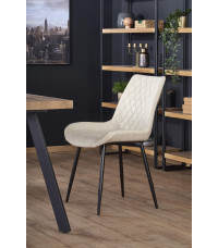 BERLIN stół rozkładany 140-180 cm, blat - orzechowy, stelaż - czarny (2p1szt)