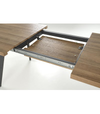 BERLIN stół rozkładany 140-180 cm, blat - orzechowy, stelaż - czarny (2p1szt)