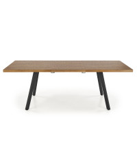 BERLIN stół rozkładany 140-180 cm, blat - orzechowy, stelaż - czarny (2p1szt)