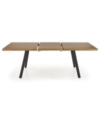 BERLIN stół rozkładany 140-180 cm, blat - orzechowy, stelaż - czarny (2p1szt)