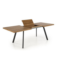 BERLIN stół rozkładany 140-180 cm, blat - orzechowy, stelaż - czarny (2p1szt)