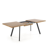 BERLIN stół rozkładany 140-180 cm, blat - orzechowy, stelaż - czarny (2p1szt)