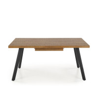 BERLIN stół rozkładany 140-180 cm, blat - orzechowy, stelaż - czarny (2p1szt)