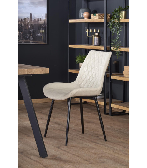 BERLIN stół rozkładany 160/220 cm, blat - orzechowy, stelaż - czarny (1p1szt)