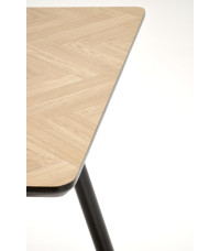 BERTO stół blat - naturalny, noga - czarny (2p1szt)