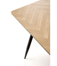 BERTO stół blat - naturalny, noga - czarny (2p1szt)