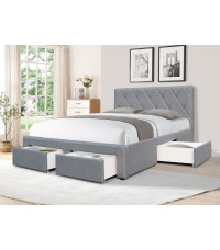 BETINA 140 łożko z szufladami popielaty (4p1szt)