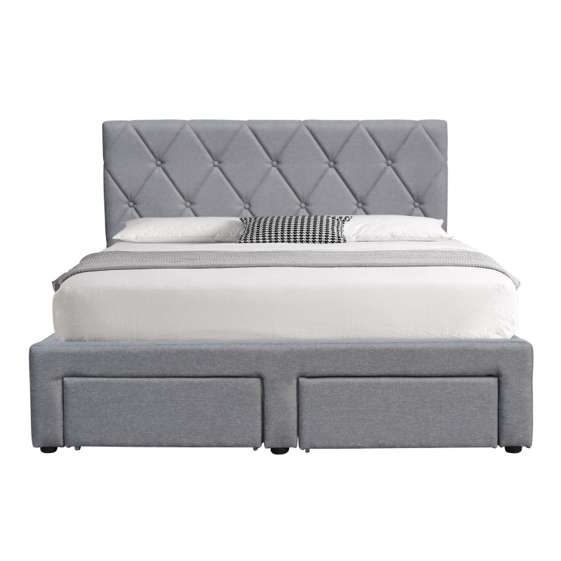 BETINA 140 łożko z szufladami popielaty (4p1szt)