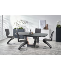 BILOTTI stół rozkładany antracytowy mat / orzech (3p1szt)