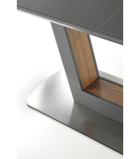 BILOTTI stół rozkładany antracytowy mat / orzech (3p1szt)