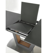 BILOTTI stół rozkładany antracytowy mat / orzech (3p1szt)