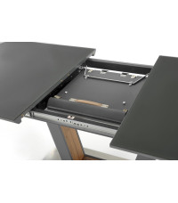 BILOTTI stół rozkładany antracytowy mat / orzech (3p1szt)